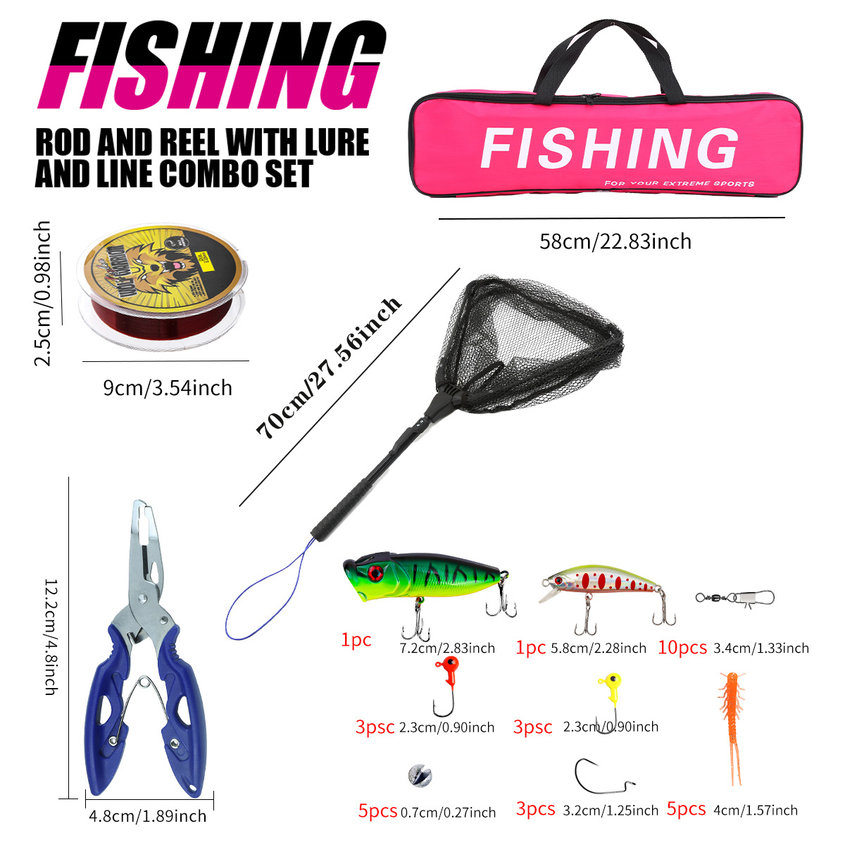 Conjunto completo de vara de p - Fishing Line Spool avaliação e preço