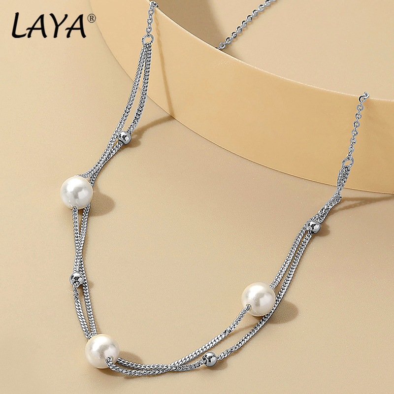 LAYA-Colar Minimalista de Péro - Freshwater Line avaliação e preço